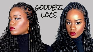 Easy DIY Goddess Locs On Short Natural Hair Tutorial [upl. by Kleeman]