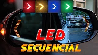 COMO INSTALAR LED DIRECCIONALES EN LOS ESPEJOS LATERALES [upl. by Oznarol43]