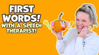 First Words with a Speech Therapist Baby Learning Fall Pumpkins amp Halloween to Build Words [upl. by Fotinas]