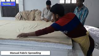 Fabric Cutting Process in Garments Factory  Fabric Spreading Process  Marker Making and Setting [upl. by Marzi]