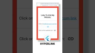 Flutter clickable link🖱️  text and icon hyperlinks⚡ tutorial [upl. by Venditti]