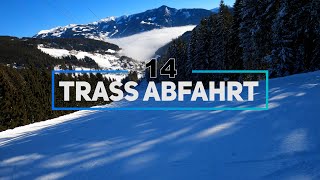 Zell am See ski area 14 TRASS black slope with 70 gradient [upl. by Marabel189]