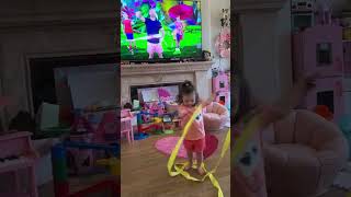 Trisha Paytas Cute Baby Girl Ribbon Dancing Adorable Moments [upl. by Atteram]