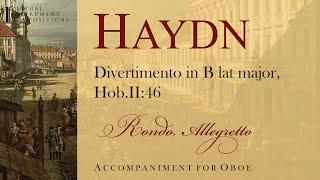 Haydn  Divertimento No1 in B flat major HobII46  4th movement accompaniment for oboe [upl. by Ardnosak]