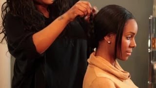 Braiding Styles With a Hair Weave  Hair Styling Tips [upl. by Annahtur]