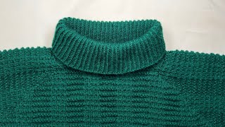 High neck sweater for boys  9  10  year old detail tutorial [upl. by Ennairda472]