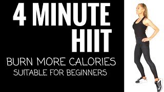 HIIT WORKOUT  HOME 4 MINUTE HIIT EXERCISE ROUTINE  SUITABLE FOR BEGINNERS amp NO EQUIPMENT NEEDED [upl. by Burtie232]