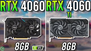 RTX 4060 vs RTX 4060 Ti  Tested in 2024 [upl. by Initirb]