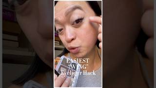 Easiest WING Eyeliner Hack affordablemakeupforbeginners eyelinerhack makeuphack [upl. by Danie]