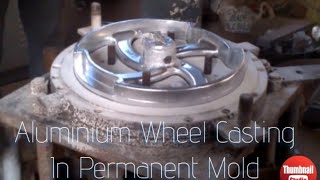 Making aluminium alloy wheel  using permanent mold [upl. by Files]