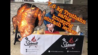 Gefüllter 76 kg Truthahn 🦃vom Smoker [upl. by Yornek]