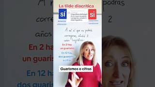 Tilde DIACRÍTICA y cifras o GUARISMOS ortografía morfología EBAU selectividad spanishteacher [upl. by Jeni]