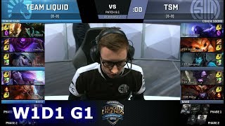 Liquid vs TSM  Week 1 Day 1 of S8 NA LCS Spring 2018  TL vs TSM W1D1 G1 [upl. by Zinnes]