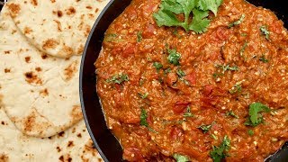 Baingan ka Bharta Smoky Eggplant Curry [upl. by Kcirrej]