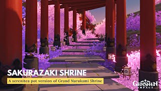 Sakurazaki Shrine 🌸 Genshin Serenitea Pot Design Silken Courtyard [upl. by Llesram375]