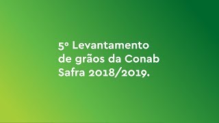 5º Levantamento grãos Conab safra 20182019  Ourofino Agrociência [upl. by Bekha716]