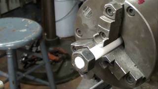 MACHINE SHOP TIPS 17 Threading to Shoulder tubalcain [upl. by Missie]