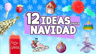 12 DECORACIONES NAVIDEÑAS FÁCILES para TU CASA 😱🎄 Craftingeek [upl. by Gurevich]