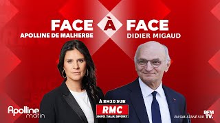 🔴 DIRECT  Lintégrale de linterview de Didier Migaud ministre de la Justice sur RMC [upl. by Ynottirb]