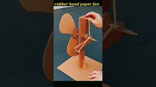 rubber band paper fan its a Amazing innovation। Shorts [upl. by Runkle881]