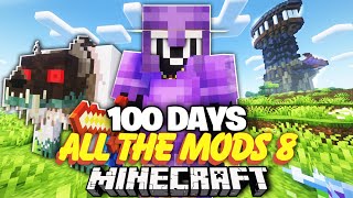 I Survived 100 Days with ALL THE MODS In Minecraft Part 2 [upl. by Nnylarac]