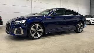 Audi A5 Sportback 35 TFSI STronic SLine RS Seats 2021 Navarra Blue [upl. by Clorinda]