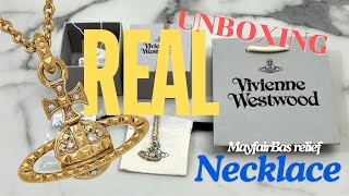 Unboxing Authentic Vivienne Westwood Mayfair Bas Relief Necklace [upl. by Katherina]