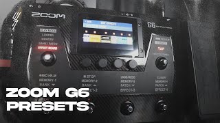 PRESETS PEDALEIRA ZOOM G6 [upl. by Navonod]