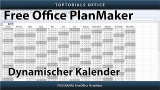 Dynamischen Kalender erstellen  Download Free Office PlanMaker [upl. by Rellim]