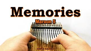 Memories by Maroon 5  Kalimba Easy Practice [upl. by Crispas]