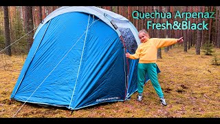 Quechua Arpenaz Family 41 FreshampBlack Подробный обзор палатки [upl. by Small]