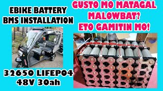 EBIKE BATTERY ASSEMBLY  48V 30ah 32650 LIFEPO4 BATTERY FOR EBIKE  BMS INSTALLATION  PART 2 [upl. by Alie]