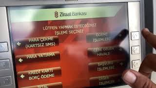 Ziraat Bankası ATMden AÖF Harcı Yatırma [upl. by Haianeb]