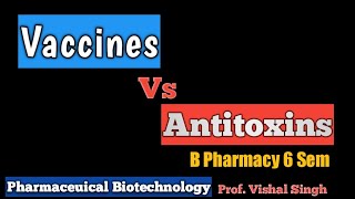 vaccine Vs antitoxin l difference l [upl. by Penny]