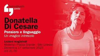 Donatella Di Cesare  Pensiero e linguaggio  festivalfilosofia 2023 [upl. by Llerdnam]