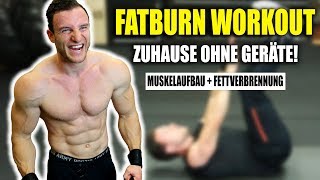 20 Minuten Extremes FATBURN HIIT Workout für Zuhause ohne Springen  Sascha Huber [upl. by Naivat622]