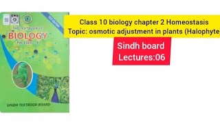 Class 10 biology chapter 2 Homeostasis topic Osmotic adjustment in plants Halophyte mesophytes [upl. by Hervey]