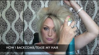 HOW I BACKCOMB TEASE MY HAIR [upl. by Lee]