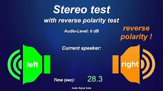 Stereo speaker test sound 🔊🔊🔊 with reverse polarity test [upl. by Haymes]