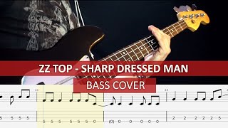 ZZ Top  Sharp dressed man  bass cover  playalong with TAB [upl. by Amund]