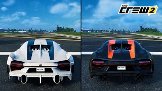 The Crew 2  Bugatti Chiron SS 300 Divine Edition 2019 vs Chiron Super Sport 300 2019 Comparison [upl. by Paulina]