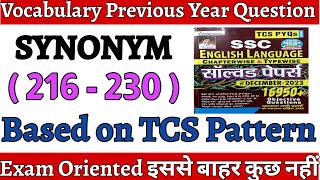 Synonyms For SSC Exams  L  09  Synonyms SSC Previous Year Vocabulary  Kiran book TCS pyqs [upl. by Surtemed976]