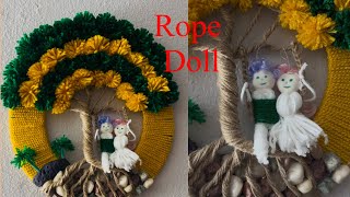 DIY  Craft  Wool Dolls  Wall Hanging  Home Decoration  waste Materials  Tree of Life [upl. by Arze]