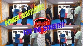 POWER SLAPPING DRILL for the STREET SLAP with NO TELEGRAPHING slapping power for SELF DEFENSE [upl. by Suoivatnom235]