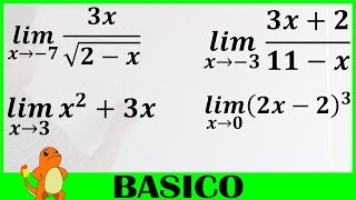 Límites Directos o Sustitución Directa  Ejercicios [upl. by Emogene]