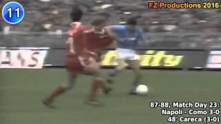 Careca  73 goals in Serie A part 13 132 Napoli 19871989 [upl. by Einomrah481]