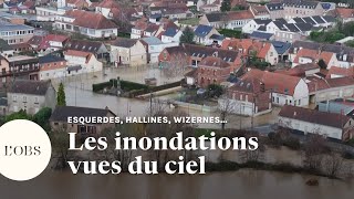 PasdeCalais  les images aériennes des nouvelles inondations [upl. by Ihtac928]