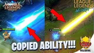 Mobile Legends copied SO MANY Wild Rift Champions Hells Reacts [upl. by Anilos889]