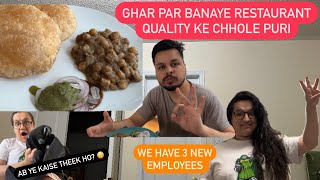 Ghar par banaye Restaurant quality ke chhole puri  We have 3 new employees  ROHINIDILAIK [upl. by Heiney]