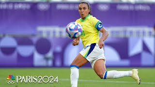 Marta leads Brazil to 10 win in close contest against Nigeria  Paris Olympics  NBC Sports [upl. by Valaree]